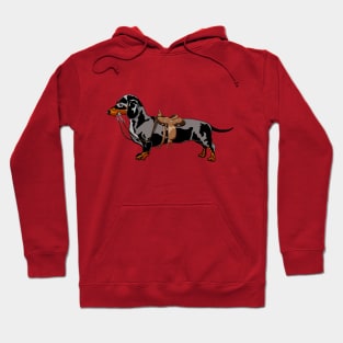 Dachshund in a saddle Hoodie